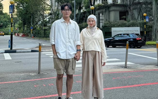 Julia Prastini dan Na Daehoon. (Instagram)